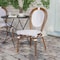 Flash Furniture Lourdes Thonet French Bistro Stacking Chair, White and Gray PE Rattan and Bamboo Print Alum Frame SDA-AD642002S-WHGY-NAT-GG - alternate 2